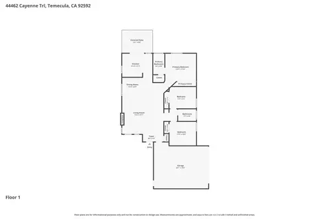 Floorplan - 44462 Cayenne Trl, Temecula, CA 92592 photo 1 of 1