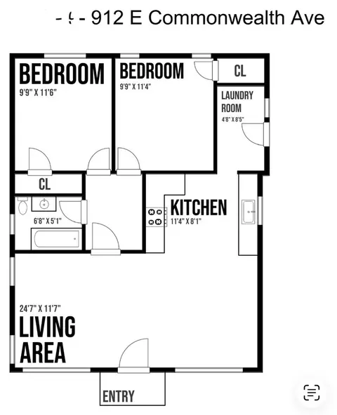 Floorplan - 912 E Commonwealth, Fullerton, CA 92831 photo 2 of 2