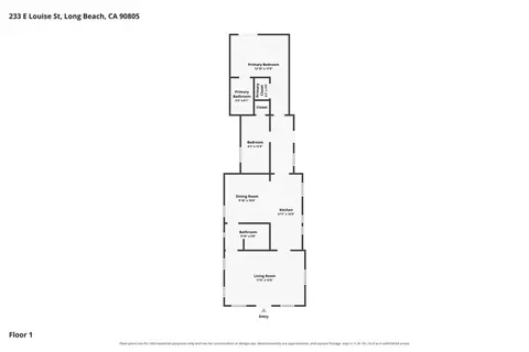 Floorplan - 233 E Louise St, Long Beach, CA 90805 photo 1 of 1