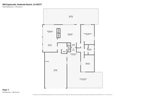 Floorplan - 809 Esplanade, Redondo Beach, CA 90277 photo 1 of 1