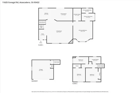 Floorplan - 11625 Cenegal, Atascadero, CA 93422 photo 4 of 4