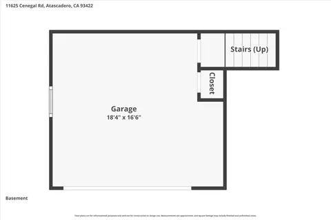 Floorplan - 11625 Cenegal, Atascadero, CA 93422 photo 3 of 4