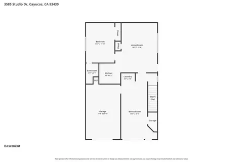Floorplan - 3585 Studio, Cayucos, CA 93430 photo 2 of 2