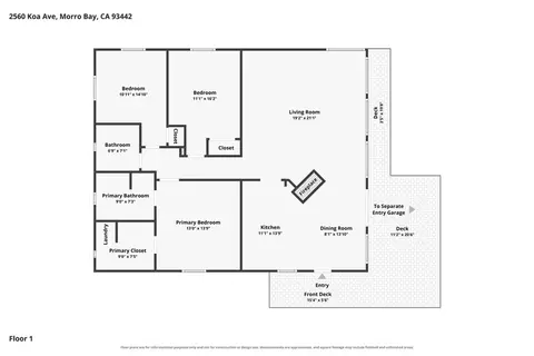 Floorplan - 2560 Koa Ave, Morro Bay, CA 93442 photo 1 of 2