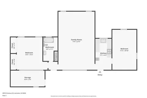 Floorplan - 20741 E Avenue J12, Lancaster, CA 93535 photo 1 of 1