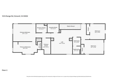 Floorplan - 1616 Range Rd, Oxnard, CA 93036 photo 2 of 3