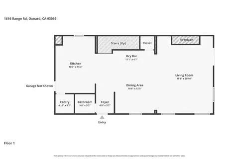 Floorplan - 1616 Range Rd, Oxnard, CA 93036 photo 1 of 3