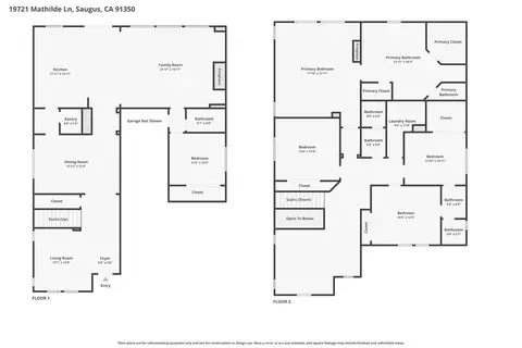 Floorplan - 19721 Mathilde Ln, Saugus, CA 91350 photo 1 of 1