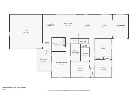 Floorplan - 2078 N Swindon, Simi Valley, CA 93063 photo 1 of 3