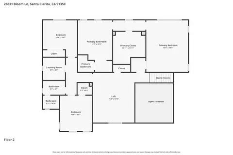 Floorplan - 28631 Bloom, Saugus, CA 91350 photo 2 of 3