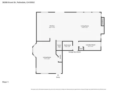 Floorplan - 38208 Grant Dr, Palmdale, CA 93552 photo 2 of 3