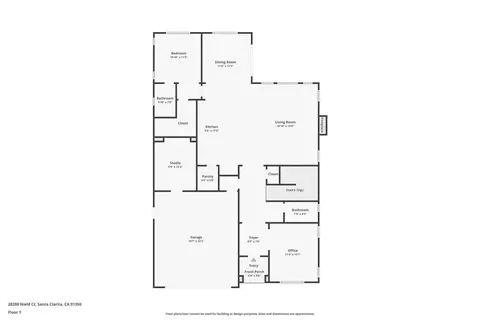 Floorplan - 28200 Nield Ct, Saugus, CA 91350 photo 1 of 3