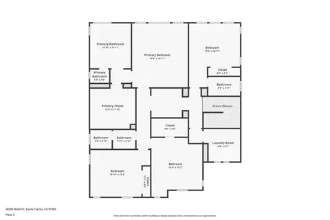 Floorplan - 28200 Nield Ct, Saugus, CA 91350 photo 2 of 3