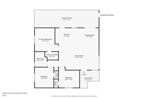 Floorplan - 38808 Juniper Tree Rd, Palmdale, CA 93551 photo 1 of 1