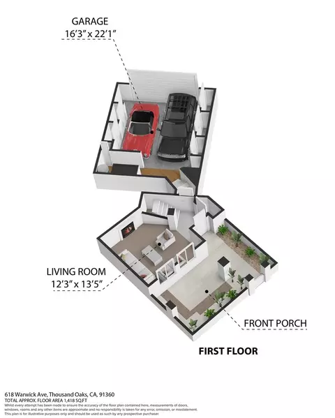 Floorplan - 618 Warwick Ave, Thousand Oaks, CA 91360 photo 1 of 3