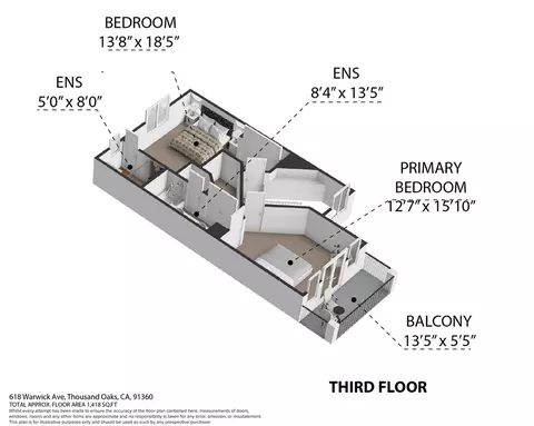 Floorplan - 618 Warwick Ave, Thousand Oaks, CA 91360 photo 3 of 3
