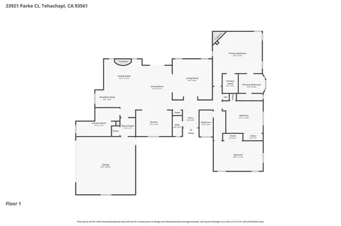 Floorplan - 23921 Parke Ct, Tehachapi, CA 93561 photo 1 of 1
