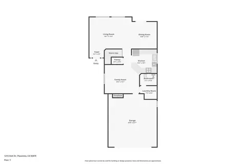 Floorplan - 1215 Holt, Placentia, CA 92870 photo 2 of 3
