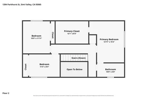 Floorplan - 1394 Parkhurst, Simi Valley, CA 93065 photo 1 of 3