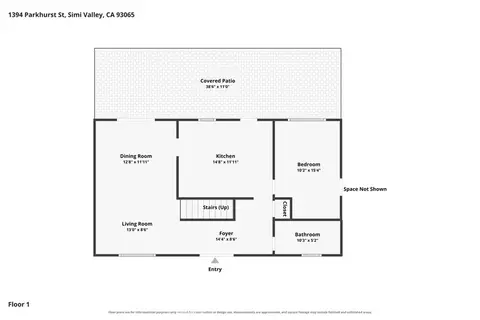 Floorplan - 1394 Parkhurst, Simi Valley, CA 93065 photo 2 of 3