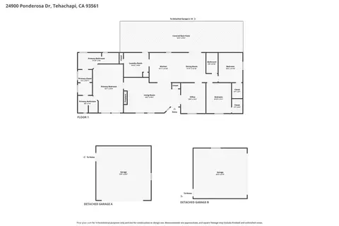 Floorplan - 24900 Ponderosa, Tehachapi, CA 93561 photo 1 of 4