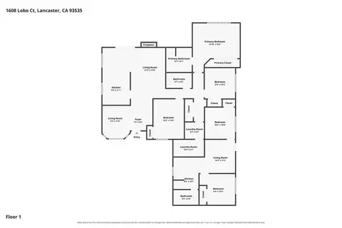 Floorplan - 1608 Lobo Ct, Lancaster, CA 93535 photo 1 of 1