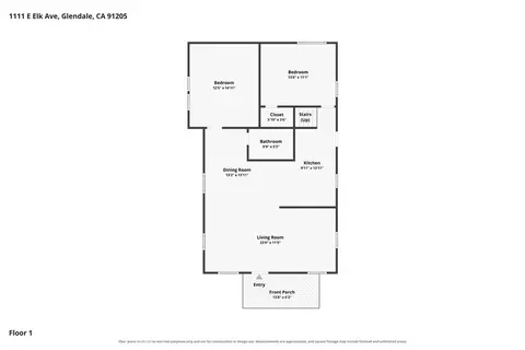 Floorplan - 1111 Elk, Glendale, CA 91205 photo 1 of 3