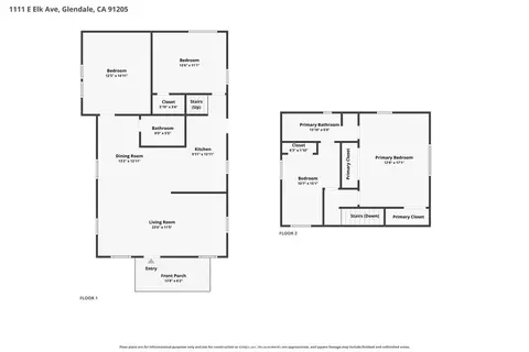 Floorplan - 1111 Elk, Glendale, CA 91205 photo 3 of 3