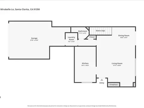 Floorplan - 28355 Mirabelle Ln, Saugus, CA 91350 photo 1 of 2