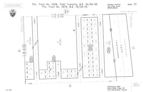 0, Vidal, CA 92280