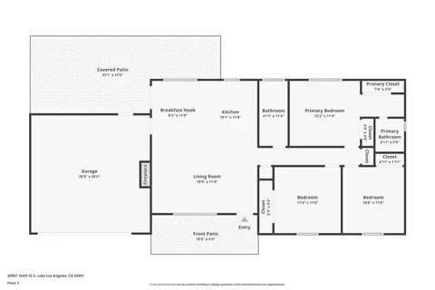 Floorplan - 38997 164th E, Lake Los Angeles, CA 93591 photo 1 of 1
