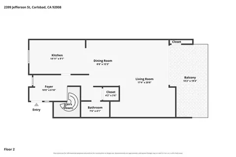Floorplan - 2399 Jefferson #5, Carlsbad, CA 92008 photo 3 of 3