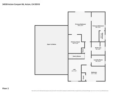 Floorplan - 34530 Acton Canyon Rd, Acton, CA 93510 photo 2 of 2