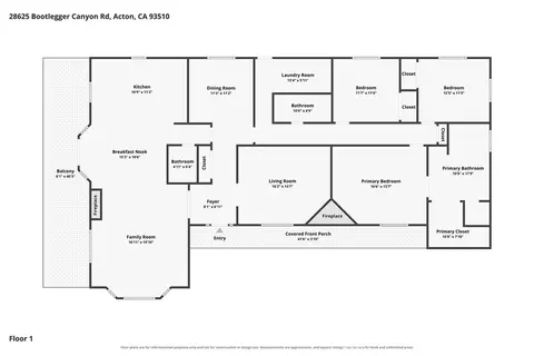 Floorplan - 28625 Bootlegger Canyon Rd, Acton, CA 93510 photo 1 of 1