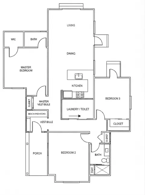 Floorplan - 3149 E Grn, Pasadena, CA 91107 photo 1 of 1