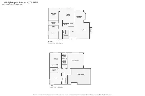 Floorplan - 1342 Lightcap St, Lancaster, CA 93535 photo 1 of 2