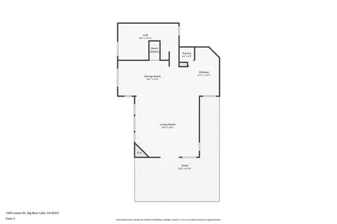 Floorplan - 1349 Lassen Dr, Big Bear Lake, CA 92315 photo 3 of 3
