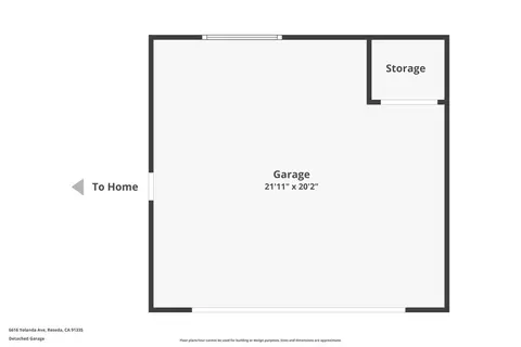 Floorplan - 6616 Yolanda Ave, Reseda, CA 91335 photo 2 of 2