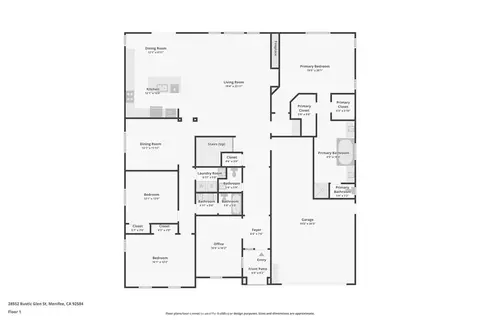 Floorplan - 28552 Rustic Glen St, Menifee, CA 92584 photo 1 of 3