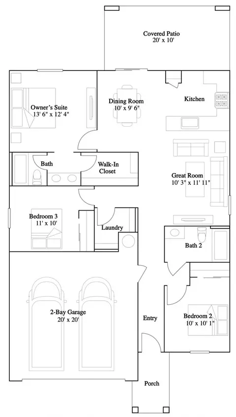 Floorplan - 79327 Valor Ln, Indio, CA 92203 photo 1 of 1