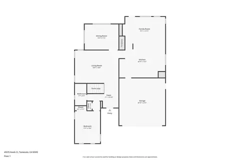 Floorplan - 45575 Hawk Ct, Temecula, CA 92592 photo 1 of 2