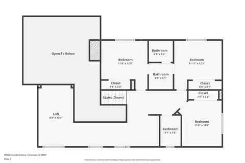 Floorplan - 39580 Avenida Arizona, Temecula, CA 92591 photo 4 of 5