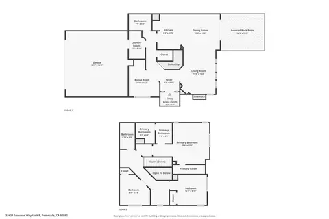 Floorplan - 33433 Emerson Way #B, Temecula, CA 92592 photo 3 of 3