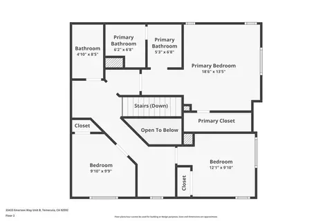 Floorplan - 33433 Emerson Way #B, Temecula, CA 92592 photo 2 of 3