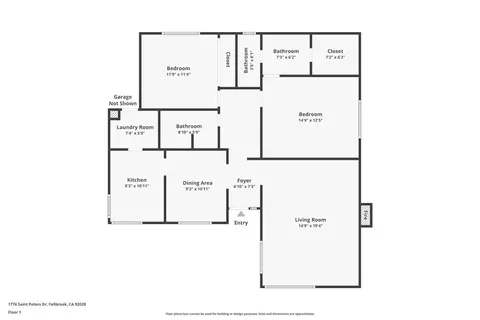Floorplan - 1776 Saint Peters, Fallbrook, CA 92028 photo 1 of 1