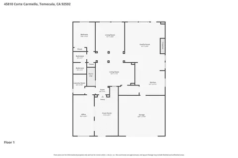 Floorplan - 45810 Corte Carmello, Temecula, CA 92592 photo 3 of 3