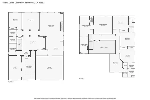 Floorplan - 45810 Corte Carmello, Temecula, CA 92592 photo 1 of 3