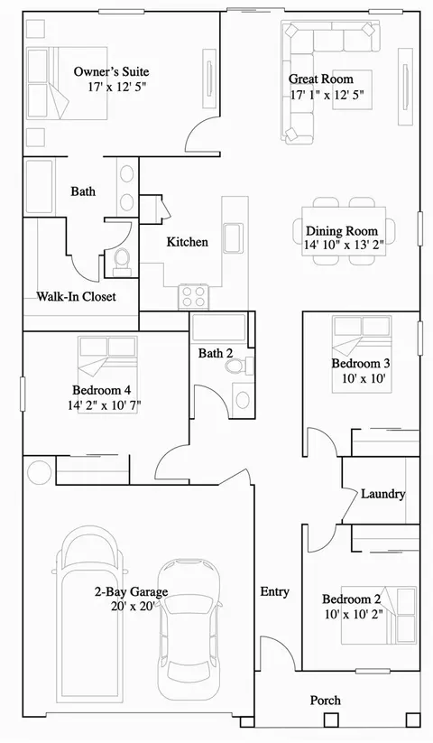 Floorplan - 7518 Vassar Ave, Hesperia, CA 92345 photo 1 of 1