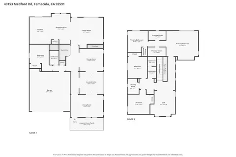 Floorplan - 40153 Medford Rd, Temecula, CA 92591 photo 1 of 3