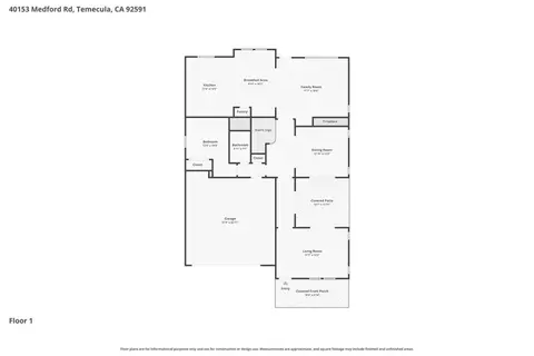 Floorplan - 40153 Medford Rd, Temecula, CA 92591 photo 2 of 3